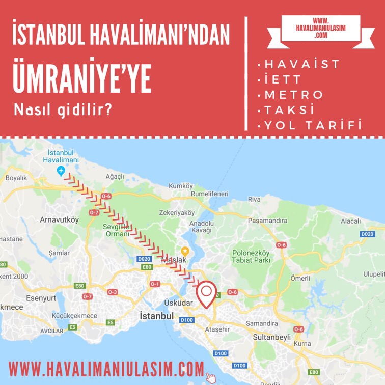 İstanbul Havalimanı'ndan Ümraniye'ye HAVAİST/HAVAŞ Var mı?, İstanbul Havalimanı'ndan Ümraniye'ye Metro ile Gidilir mi? İstanbul Havalimanı Ümraniye Ulaşım Bilgileri
