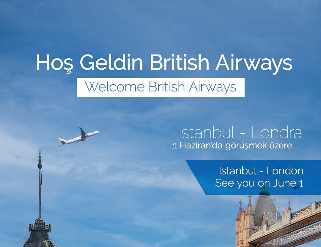 British Airways Londra Sabiha Gökçen Uçuşlarına Başladı